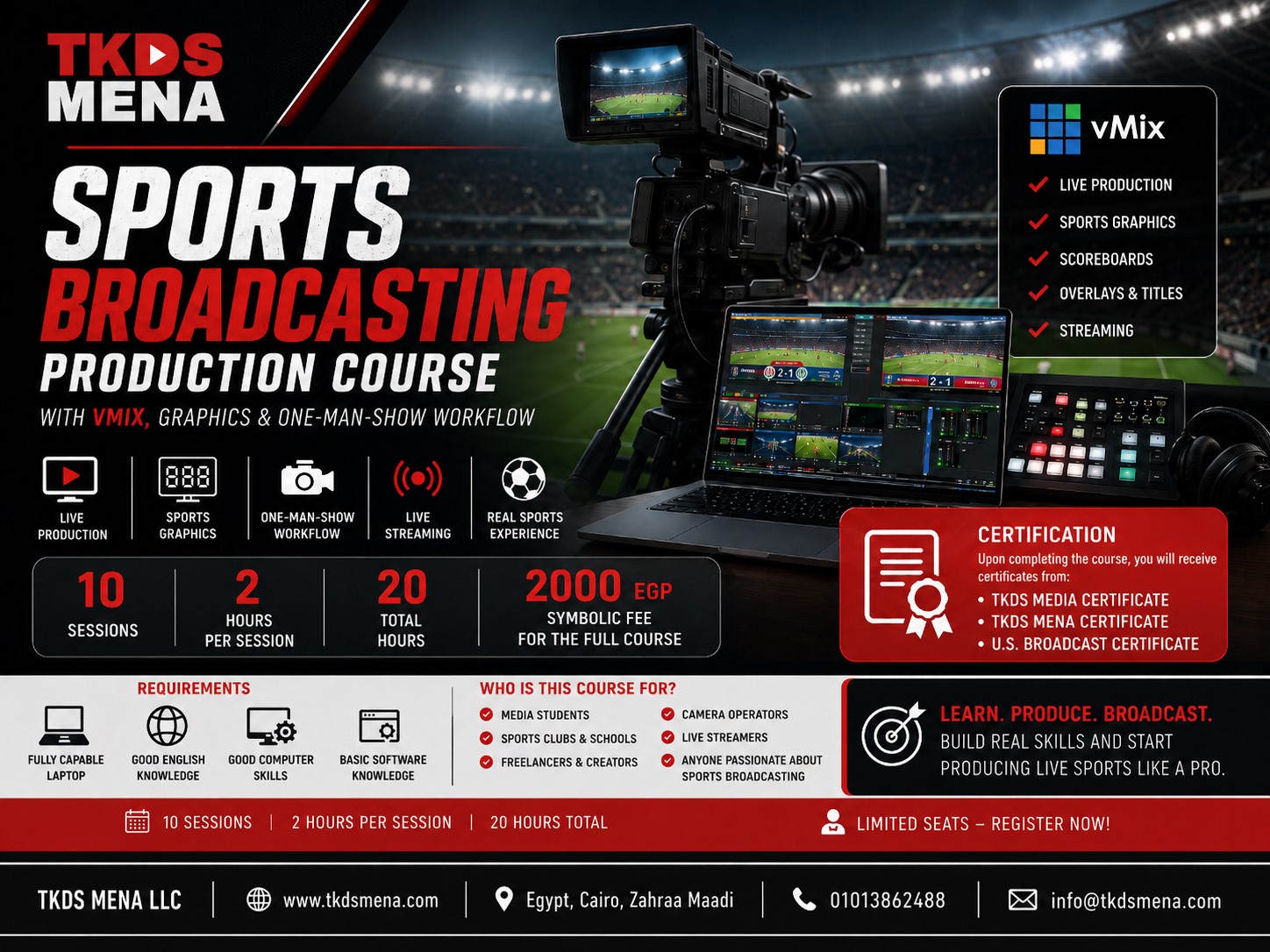 TKDS MENA Sports Broadcasting Production Course